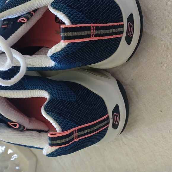 Skechers Memory Foam Blue/Pink Sneakers, 9 - Picture 3 of 7